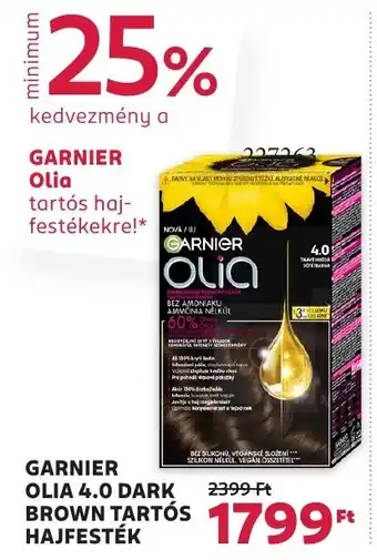 Rossmann Garnier olia 4.0 dark brown tartós hajfesték ajánlat