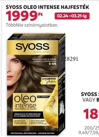 Rossmann Syoss oleo intense hajfesték ajánlat