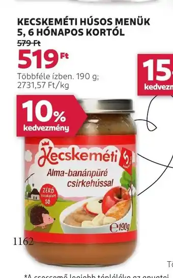 Rossmann Kecskeméti húsos menük 5, 6 hónapos kortól ajánlat