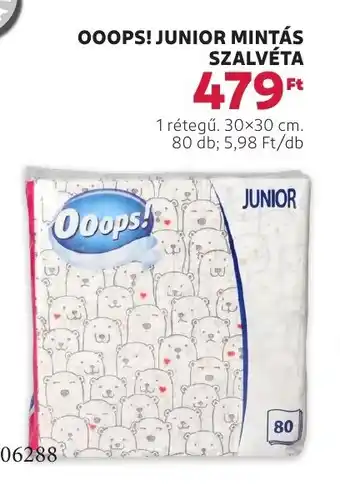 Rossmann Ooops! Junior mintás szalvéta ajánlat