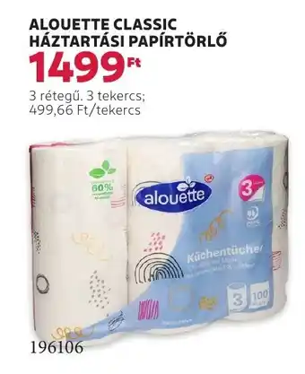 Rossmann Alouette classic háztartási papírtörlő ajánlat