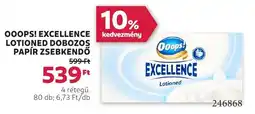 Rossmann Ooops! Excellence lotioned dobozos papír zsebkendő ajánlat