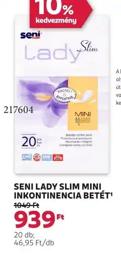 Rossmann Seni lady slim mini inkontinencia betét ajánlat