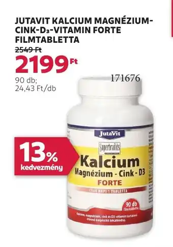 Rossmann Jutavit kalcium magnézium- cink-d3-vitamin forte filmtabletta ajánlat