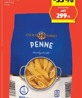 ALDI Cucina Nobile Penne ajánlat