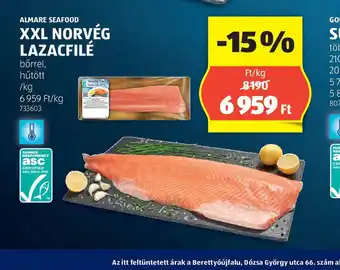 ALDI Almare Seafood XXL Norvég Lazacfilé ajánlat