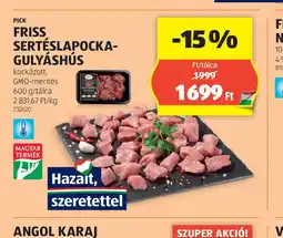 ALDI Friss sertéslapocka-gulyáshús ajánlat