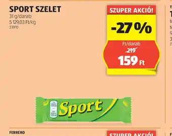 ALDI Sport szelet ajánlat