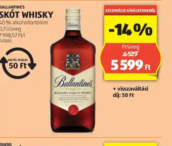 ALDI Ballantine's Skt Whisky ajánlat