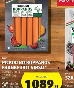 ALDI PICK Pickolino roppans frankfurti virsli ajánlat