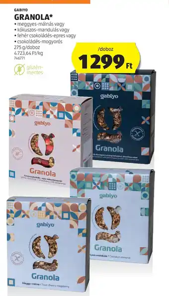 ALDI Gabryo Granola ajánlat