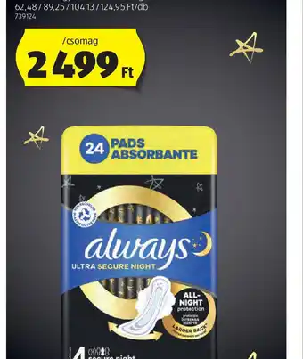 ALDI Always Egészségügyi Betét ajánlat