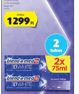 ALDI Blend-a-med Fogkrém, 2 tubus ajánlat