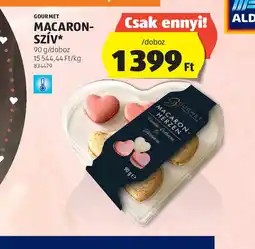 ALDI Gourmet Macaron-szív ajánlat