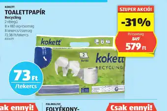 ALDI Kokett Toalettpapír Recycling ajánlat