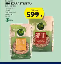 ALDI Bio Natura Bio Száraztészta ajánlat