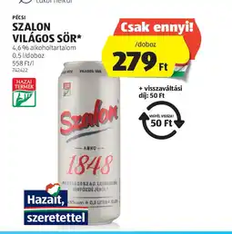 ALDI Szalon Világos Sör ajánlat