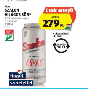 ALDI Szalon Világos Sör ajánlat