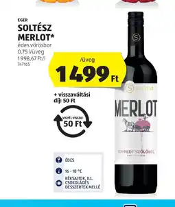 ALDI Eger Söltész Merlot ajánlat