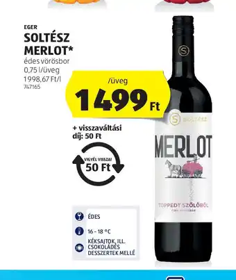 ALDI Eger Söltész Merlot ajánlat