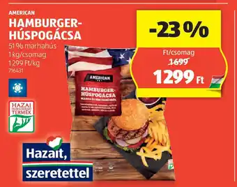 ALDI American Hamburger húspogácsa ajánlat