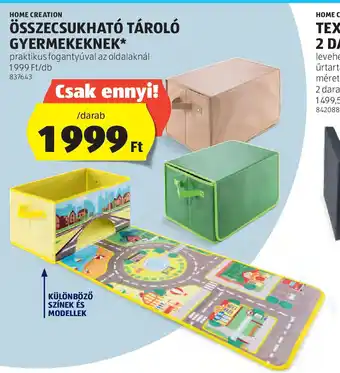 ALDI Home Creation Összecsukható tároloó gyermekeknek ajánlat