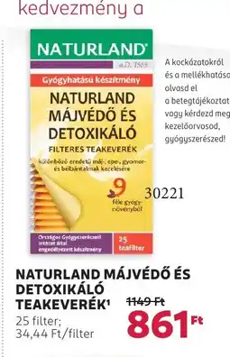 Rossmann Naturland májvédő és detoxikáló teakeverék ajánlat