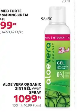 Rossmann Aloe vera organic 3in1 gél vagy spray ajánlat