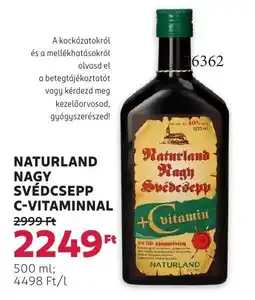 Rossmann Naturland nagy svédcsepp c-vitaminnal ajánlat