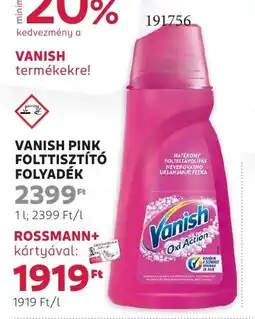 Rossmann Vanish pink folttisztító folyadék ajánlat