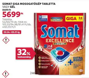 Rossmann Somat giga mosogatógép tabletta vagy gél ajánlat