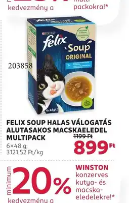 Rossmann Felix soup halas válogatás alutasakos macskaeledel multipack ajánlat