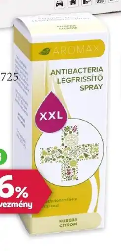 Rossmann Aromax antibacteria vagy virágos rét légfrissítő spray ajánlat