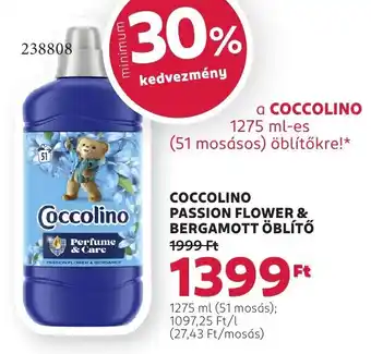 Rossmann Coccolino passion flower & bergamott öblítő ajánlat