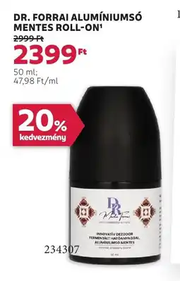 Rossmann Dr. Forrai alumíniumsó mentes roll-on ajánlat