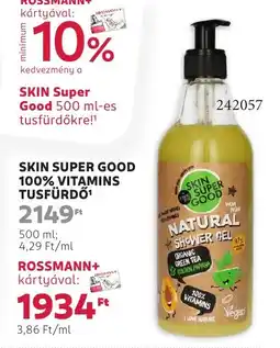 Rossmann Skin super good 100% vitamins tusfürdő ajánlat