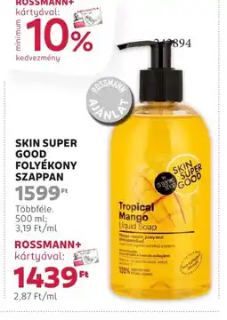 Rossmann Skin super good folyékony szappan ajánlat