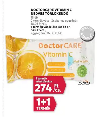 Rossmann Doctorcare vitamin c nedves törlőkendő ajánlat