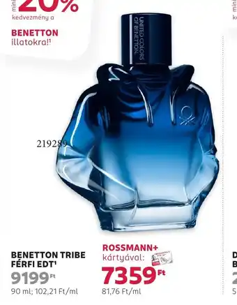 Rossmann Benetton tribe férfi edt ajánlat