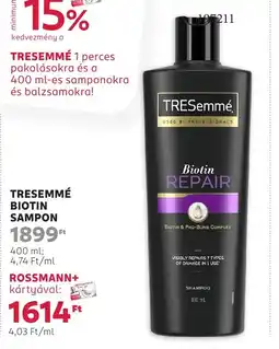 Rossmann Tresemmé biotin sampon ajánlat