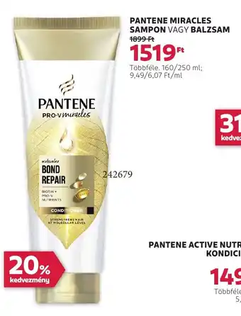 Rossmann Pantene miracles sampon vagy balzsam ajánlat