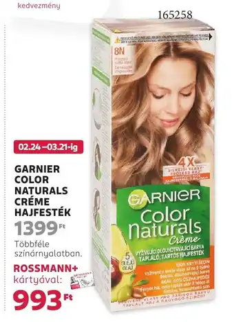 Rossmann Garnier color naturals créme hajfesték ajánlat