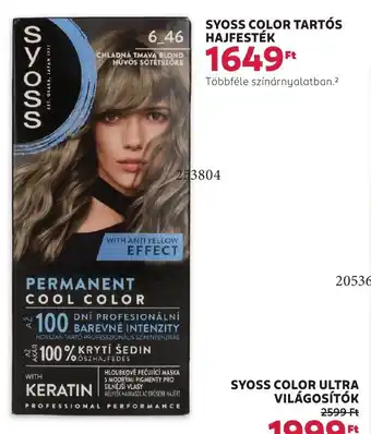 Rossmann Syoss color tartós hajfesték ajánlat