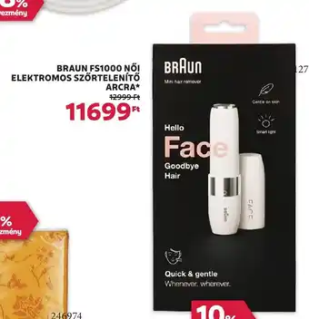 Rossmann Braun fs1000 női elektromos szőrtelenítő arcra ajánlat