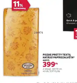 Rossmann Piszke pretty textil hatású papírszalvéta ajánlat