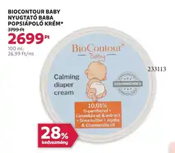 Rossmann Biocontour baby nyugtató baba popsiápoló krém ajánlat