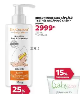 Rossmann Biocontour baby tápláló test- és arcápoló krém ajánlat