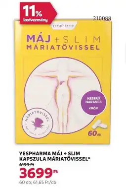 Rossmann Yespharma máj + slim kapszula máriatövissel ajánlat