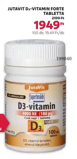 Rossmann Jutavit d3-vitamin forte tabletta ajánlat