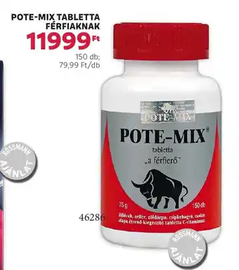 Rossmann Pote-mix tabletta férfiaknak ajánlat